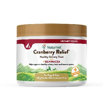 NaturVet Cranberry Relief Powder Plus Echinacea for Dogs and Cats, 50 grams